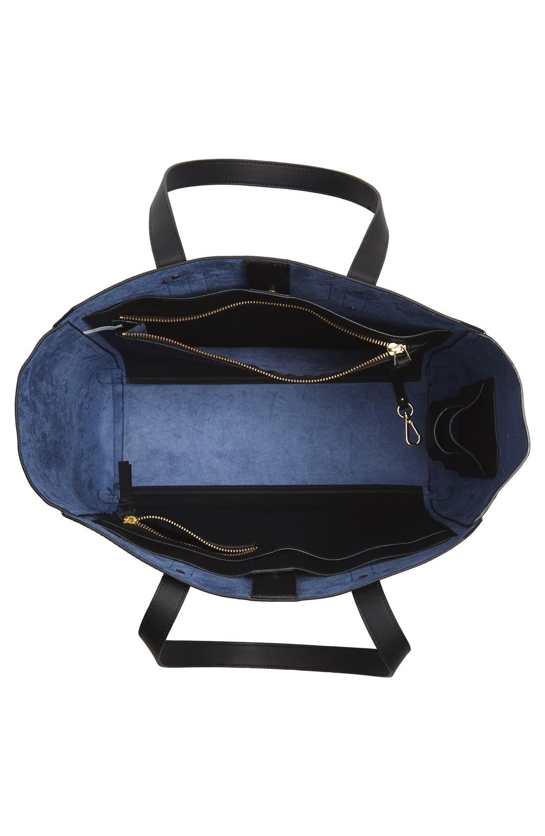 'Soho Solutions' Leather Tote, Alternate, color, BLACK