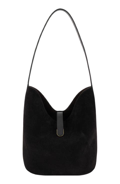 Medium Eris Suede Bucket Bag