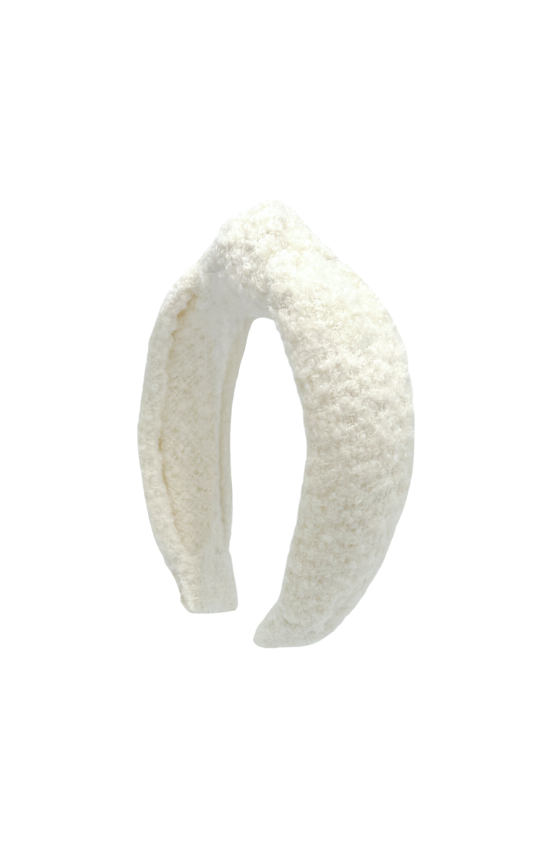 Bits & Bows Boucle Knot Headband, Main, color, White