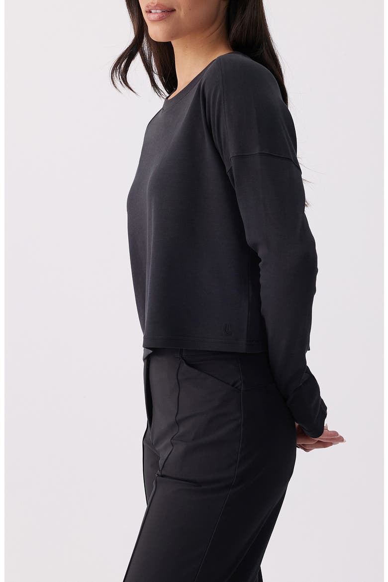 Organic Cotton Long Sleeve T-Shirt, Alternate, color, BLACK