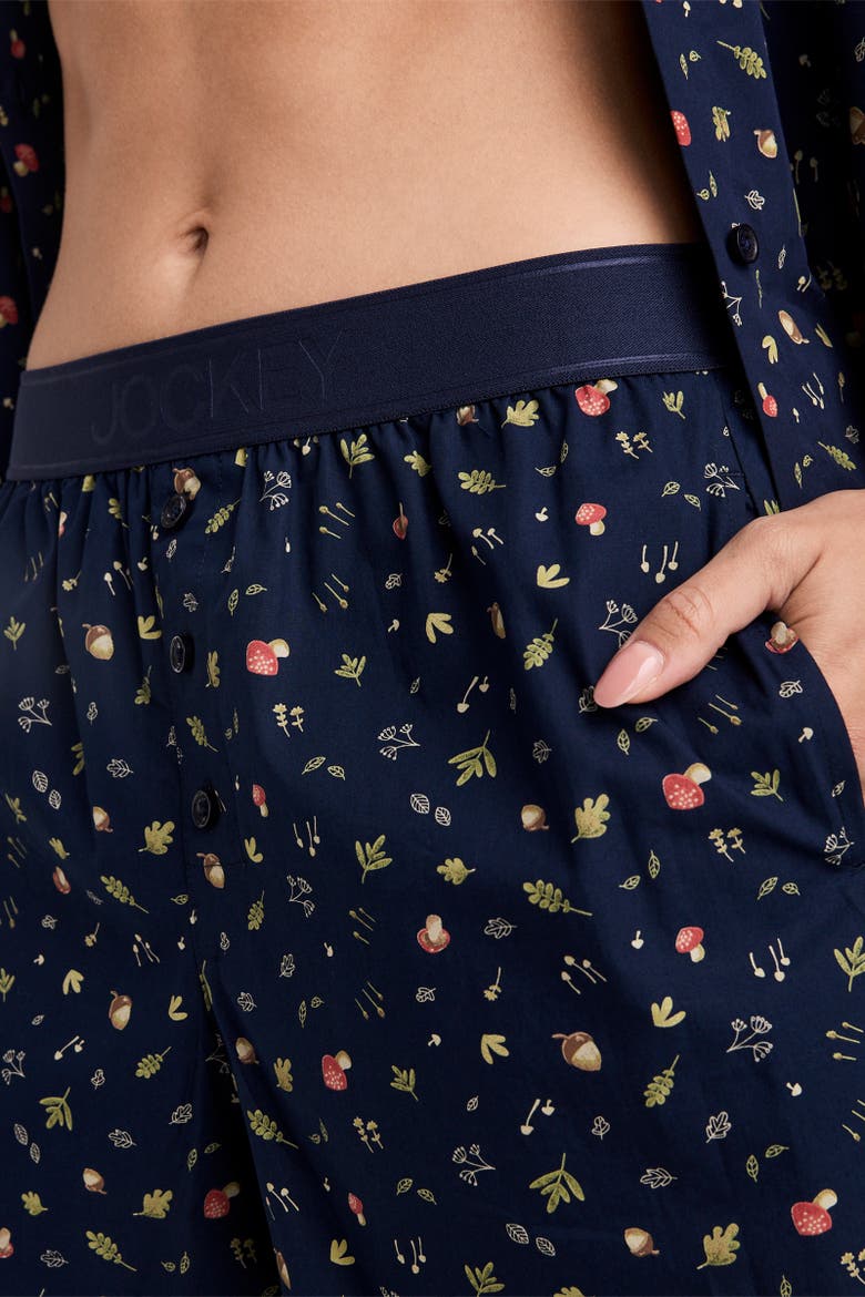 Women's 100% Cotton Poplin Boxer Short, Alternate, color, Fun Forage