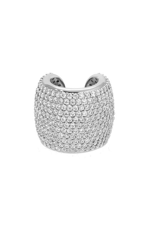 Pavé Cubic Zirconia Statement Chunky Ear Cuff