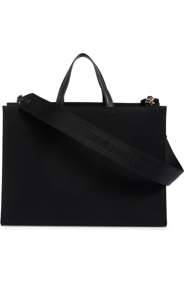 Givenchy Logo Print Medium Tote Shoulder Bag, Alternate, color, Black
