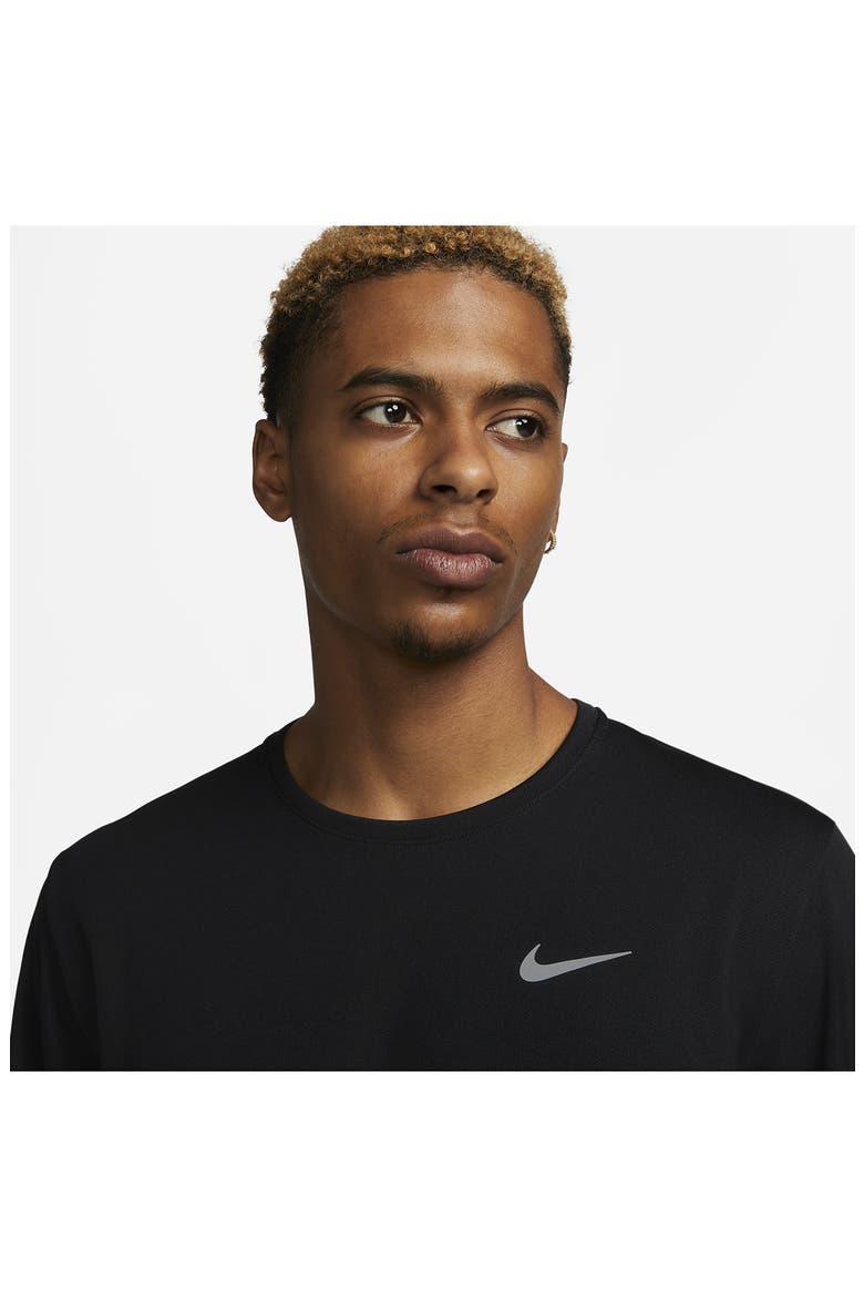 Dri-FIT UV Long-Sleeve Running Top, Alternate, color, BLACK