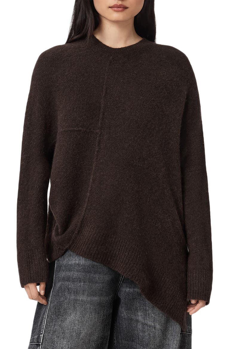 Lock Merino Wool Blend Sweater, Main, color, OXBLOOD RED