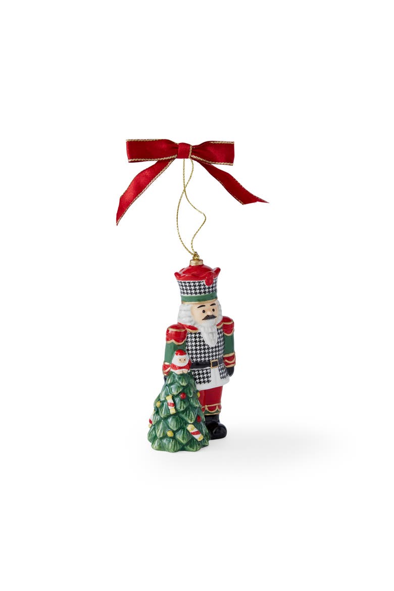 Christmas Tree Houndstooth Nutcracker Ornament, Alternate, color, Multi