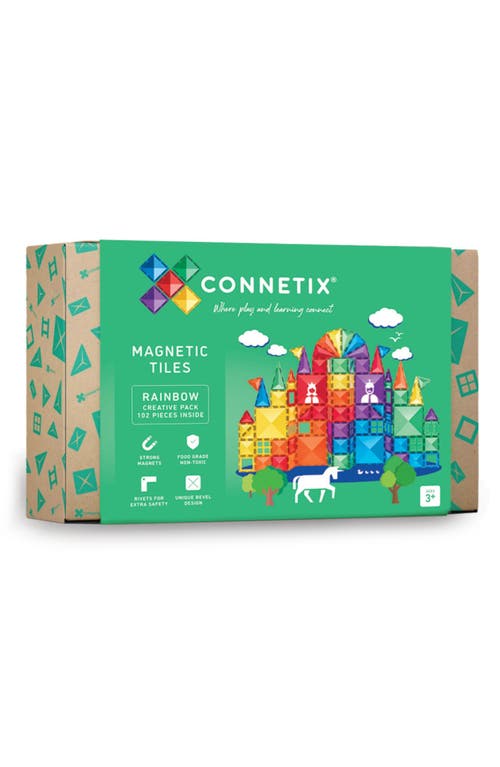 CONNETIX Kids' Rainbow Magnetic Tiles 102-Piece Creative Pack  product