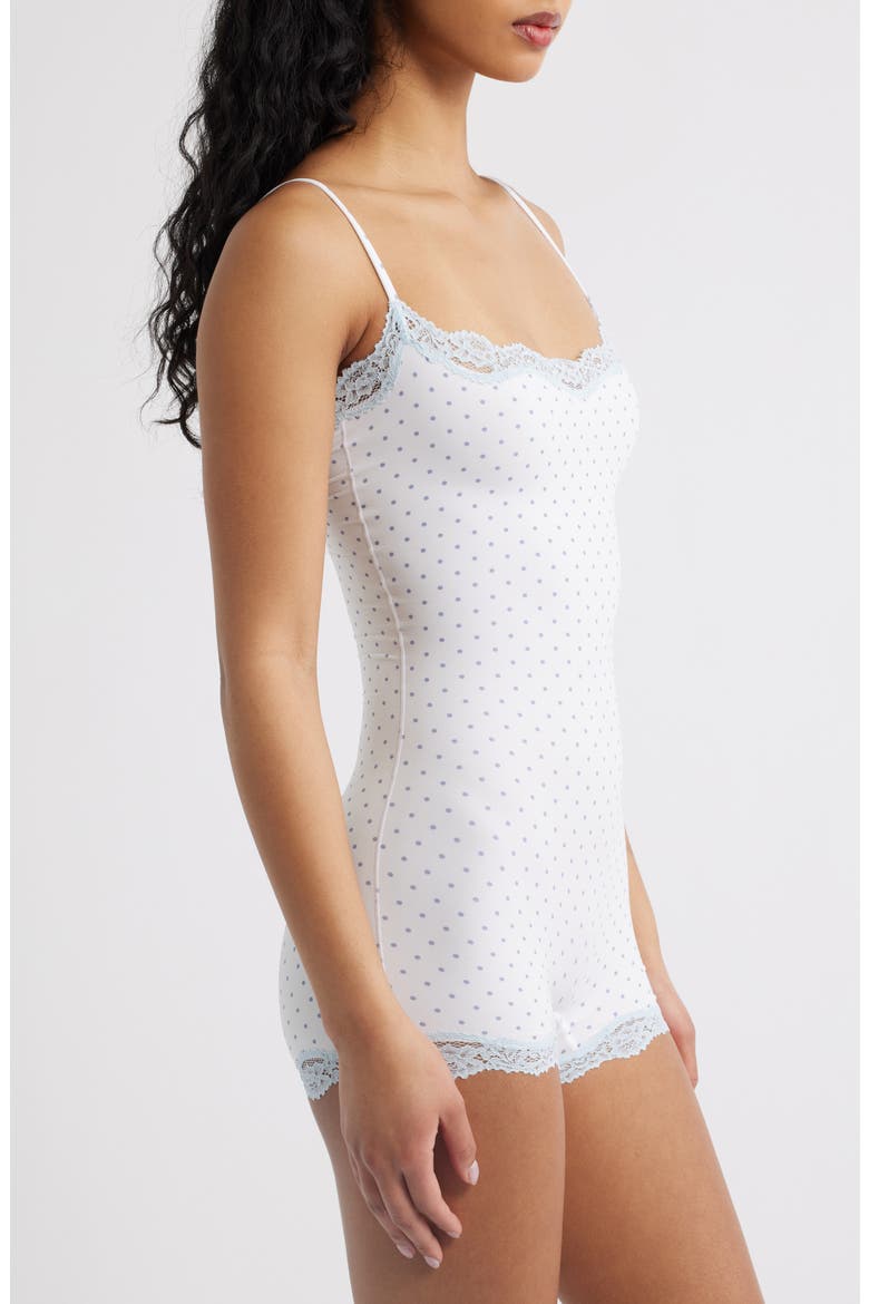 Fits Eveyrbody Lace Romper, Alternate, color, SLATE PIN DOT PRINT