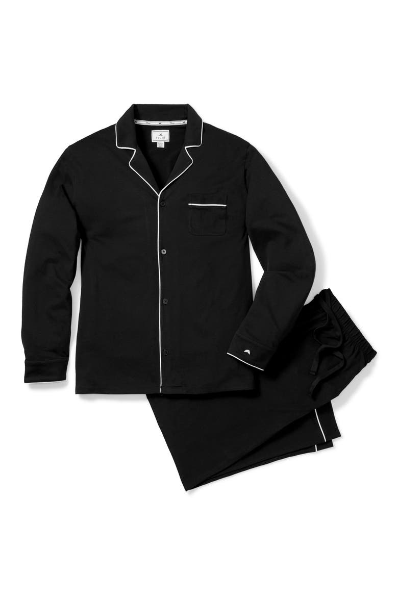 Classic Pima Cotton Pajamas, Main, color, BLACK