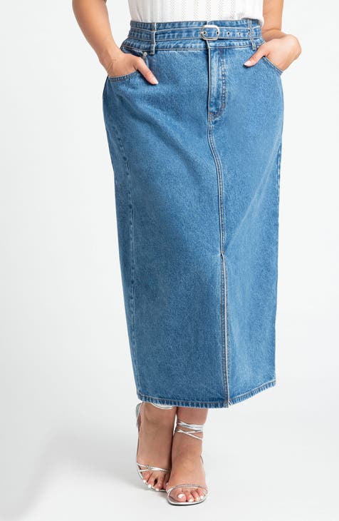 Plus size midi skirt 100 best sale