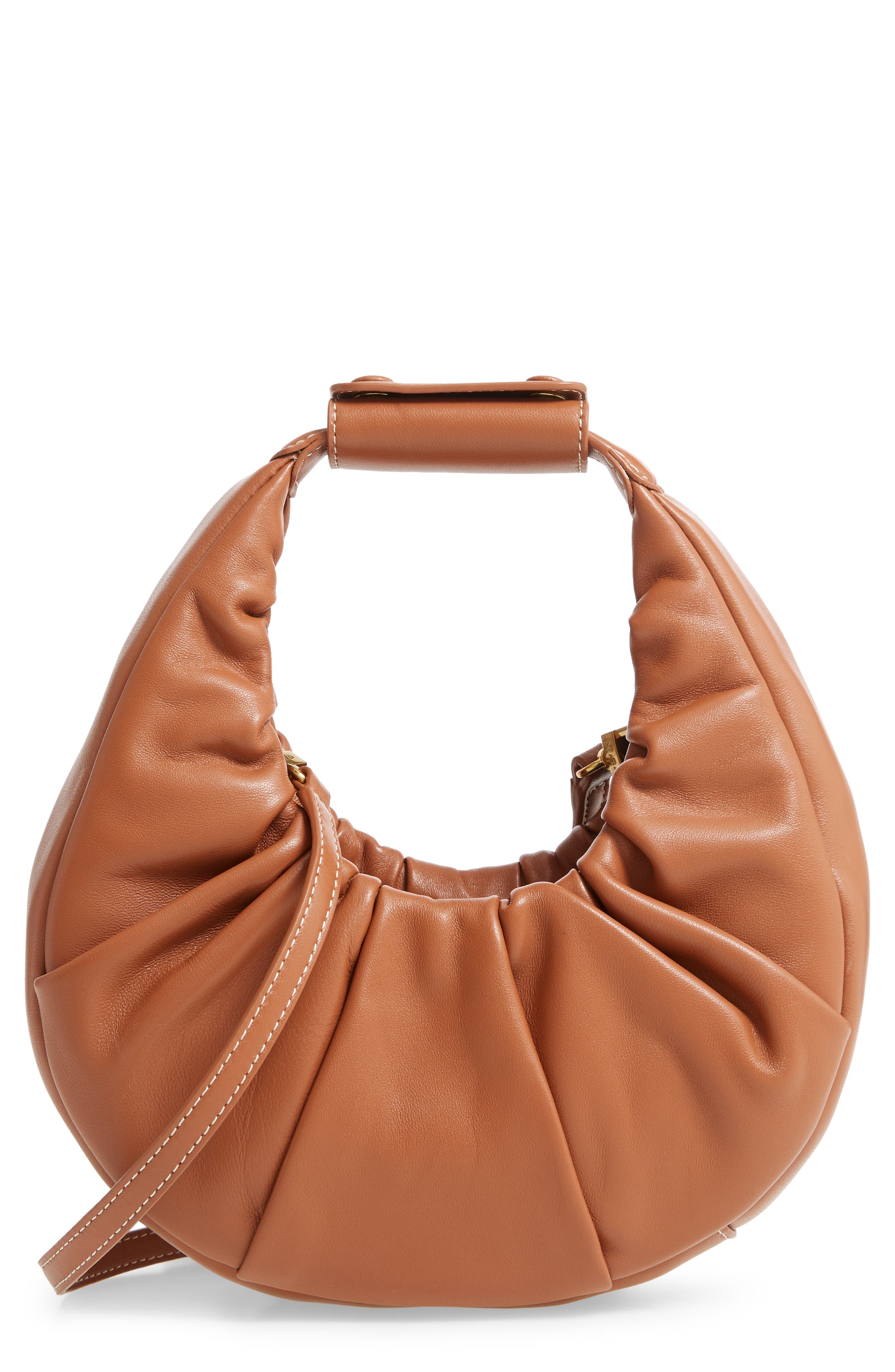 Mini Moon Soft Leather Bag, Main, color, TAN