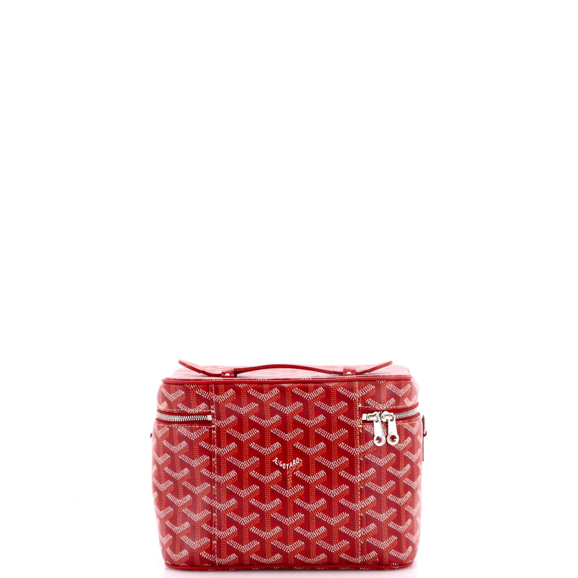 Muse Vanity Case Coated Canvas, Alternate, color, Red
