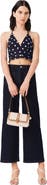 maje Backless linen blend top