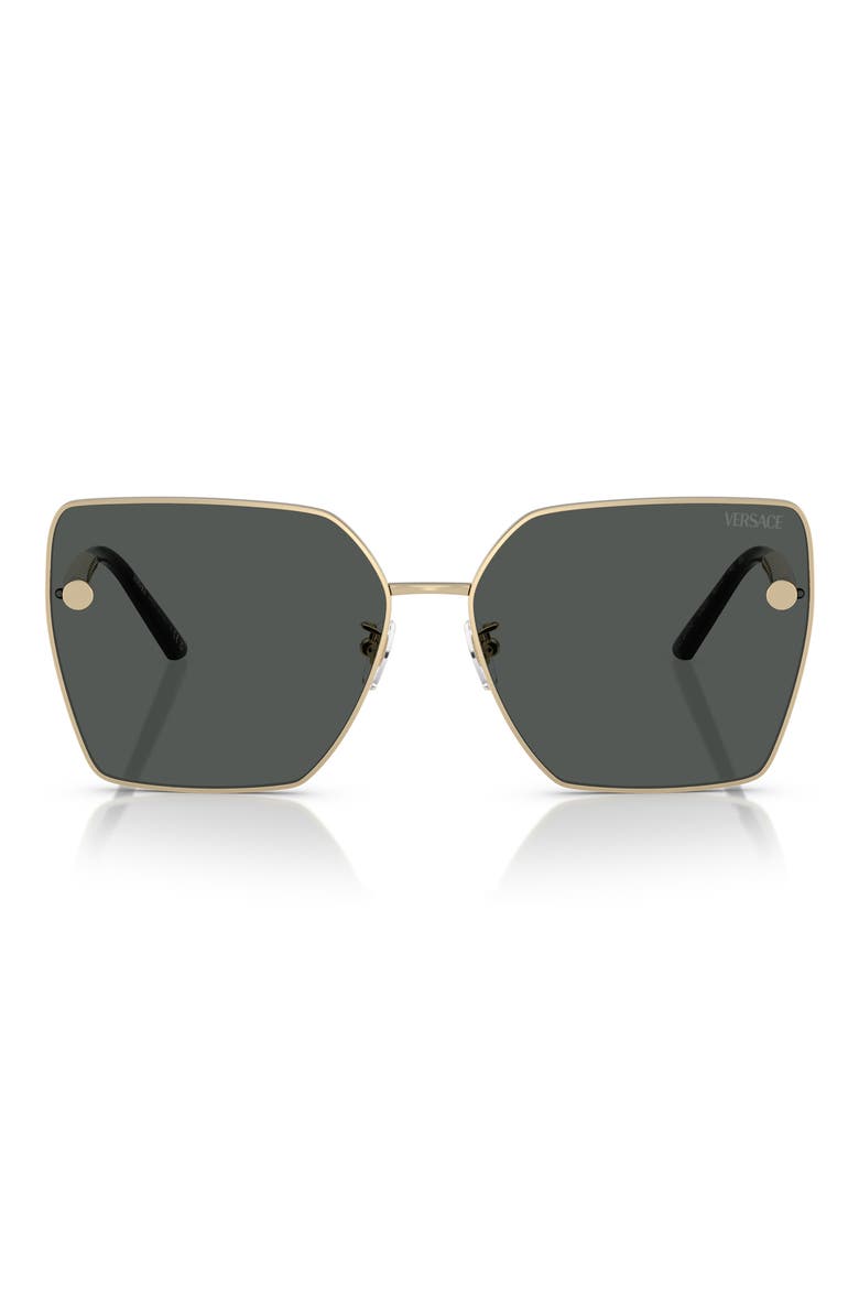 63mm Oversize Square Sunglasses, Main, color, PALE GOLD