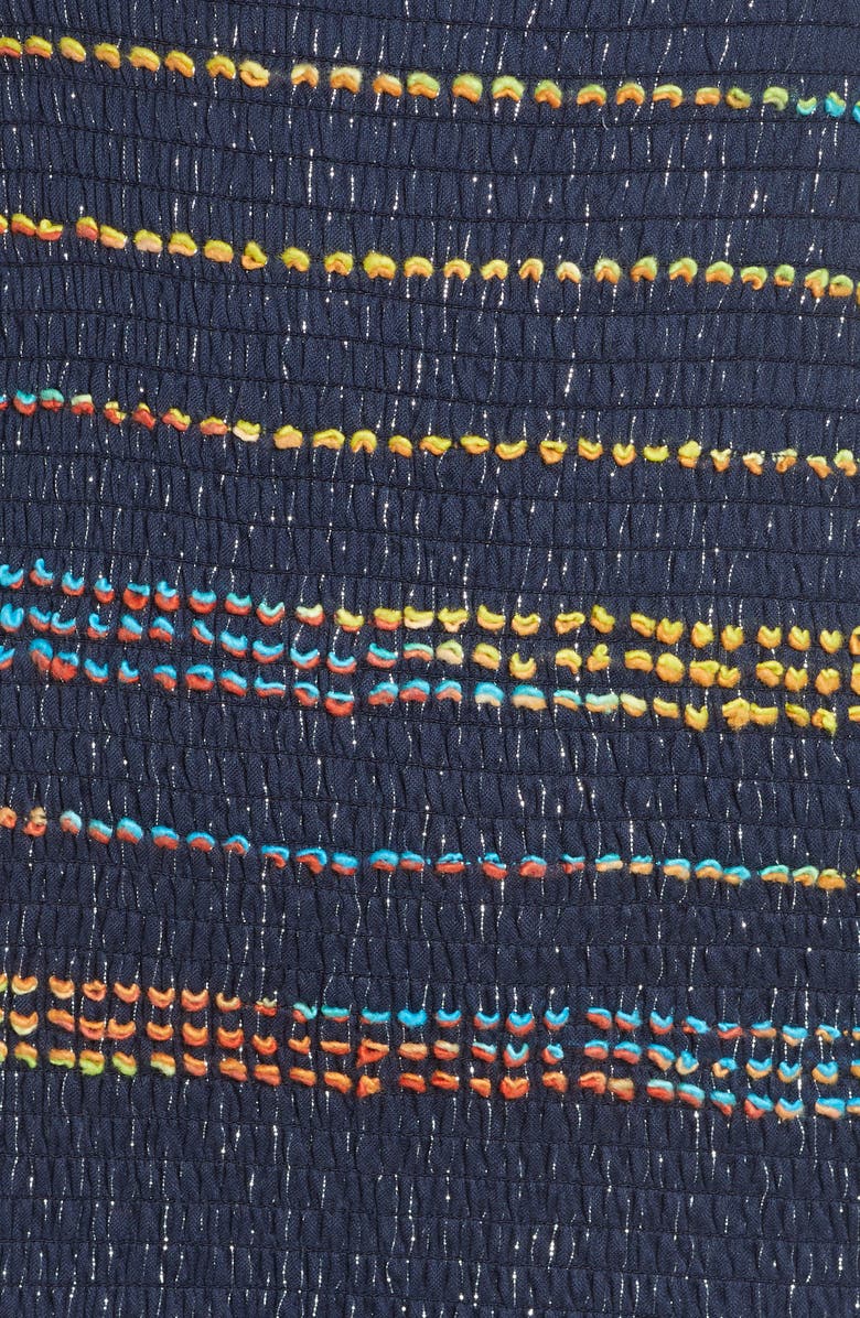 Hemant & Nandita Smocked Stripe Cover-Up Dress, Alternate, color, 