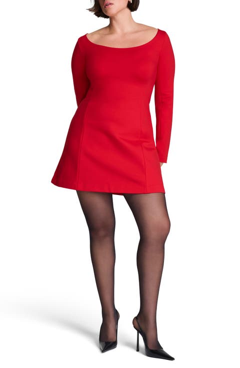 Ponte Long Sleeve Minidress