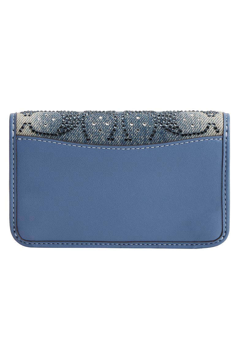 Crystal Signature Denim Slim Card Case, Alternate, color, DENIM