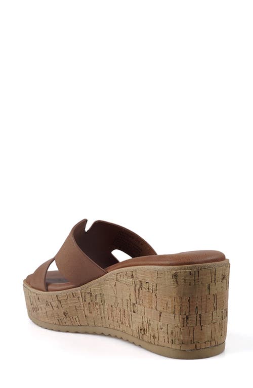 Shop National Comfort Maxinne Platform Wedge Sandal In Tan Leather