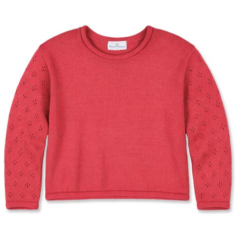 Sweater with Textured Sleeves