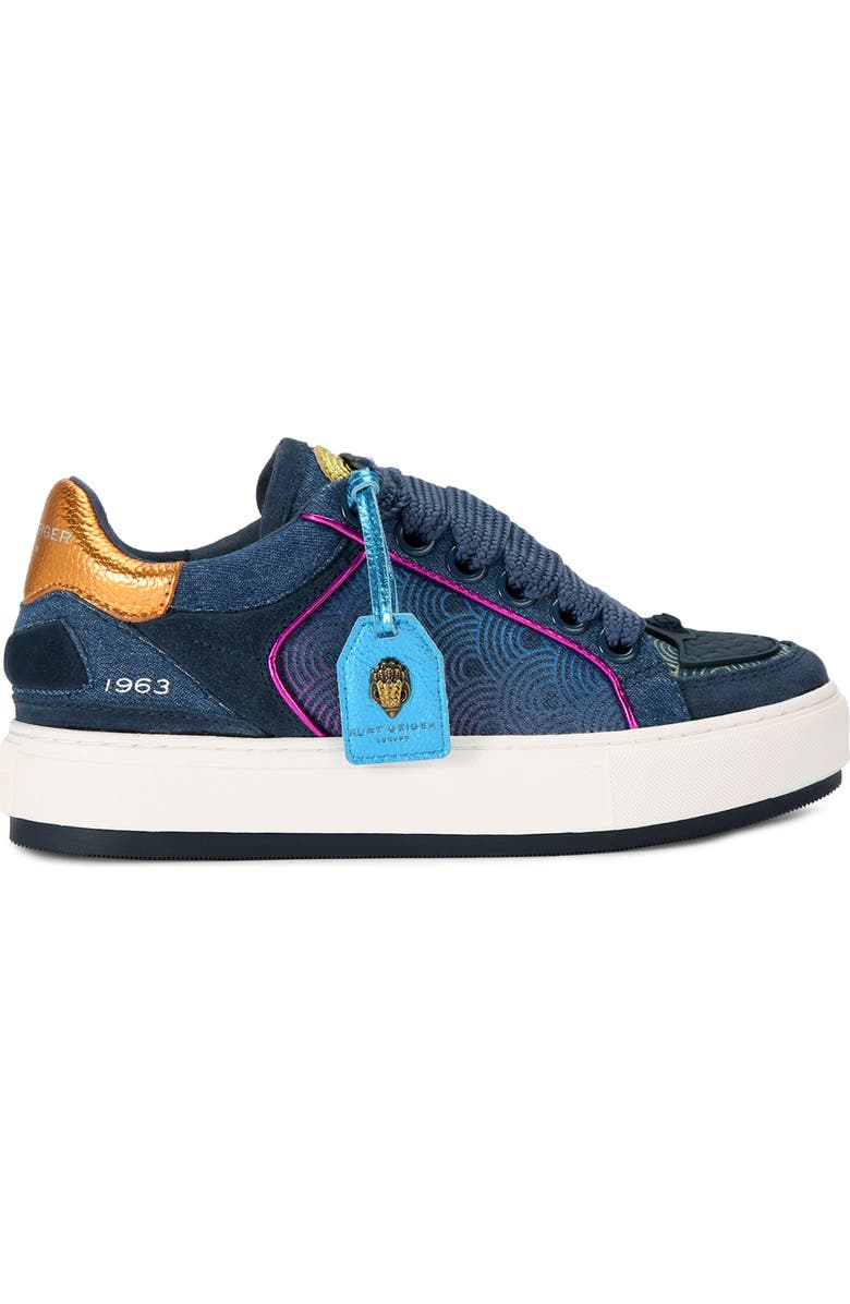 Kurt Geiger London Southbank Tag Platform Sneaker, Alternate, color, Open Blue