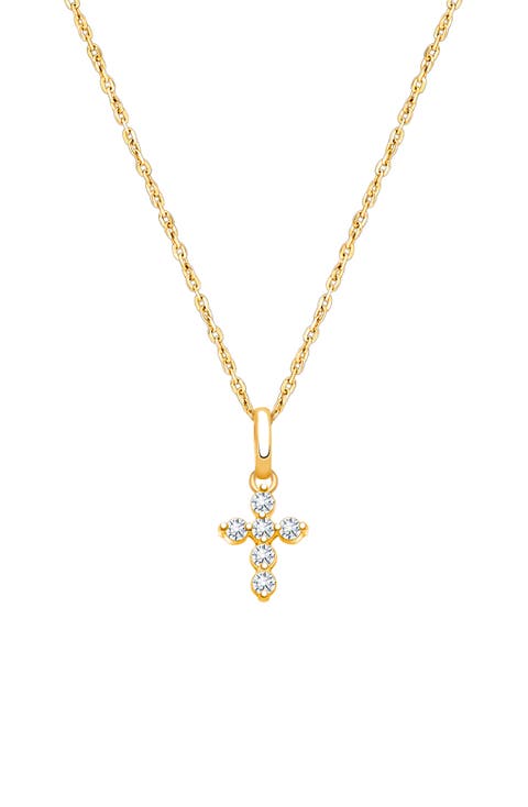 14K Glory and Grace Cross 12-14" Necklace