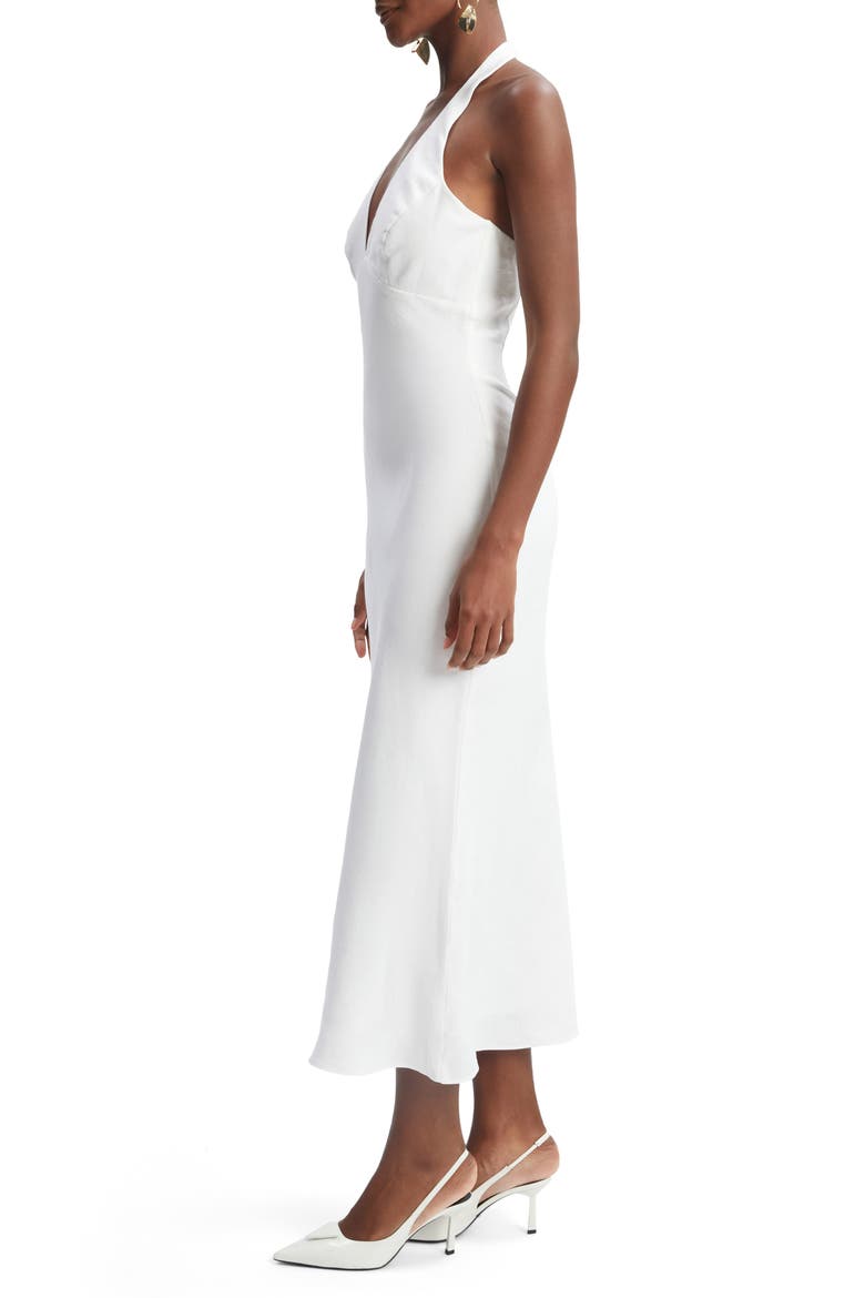 Paola Halter Linen Midi Dress, Alternate, color, ORCHID WHITE