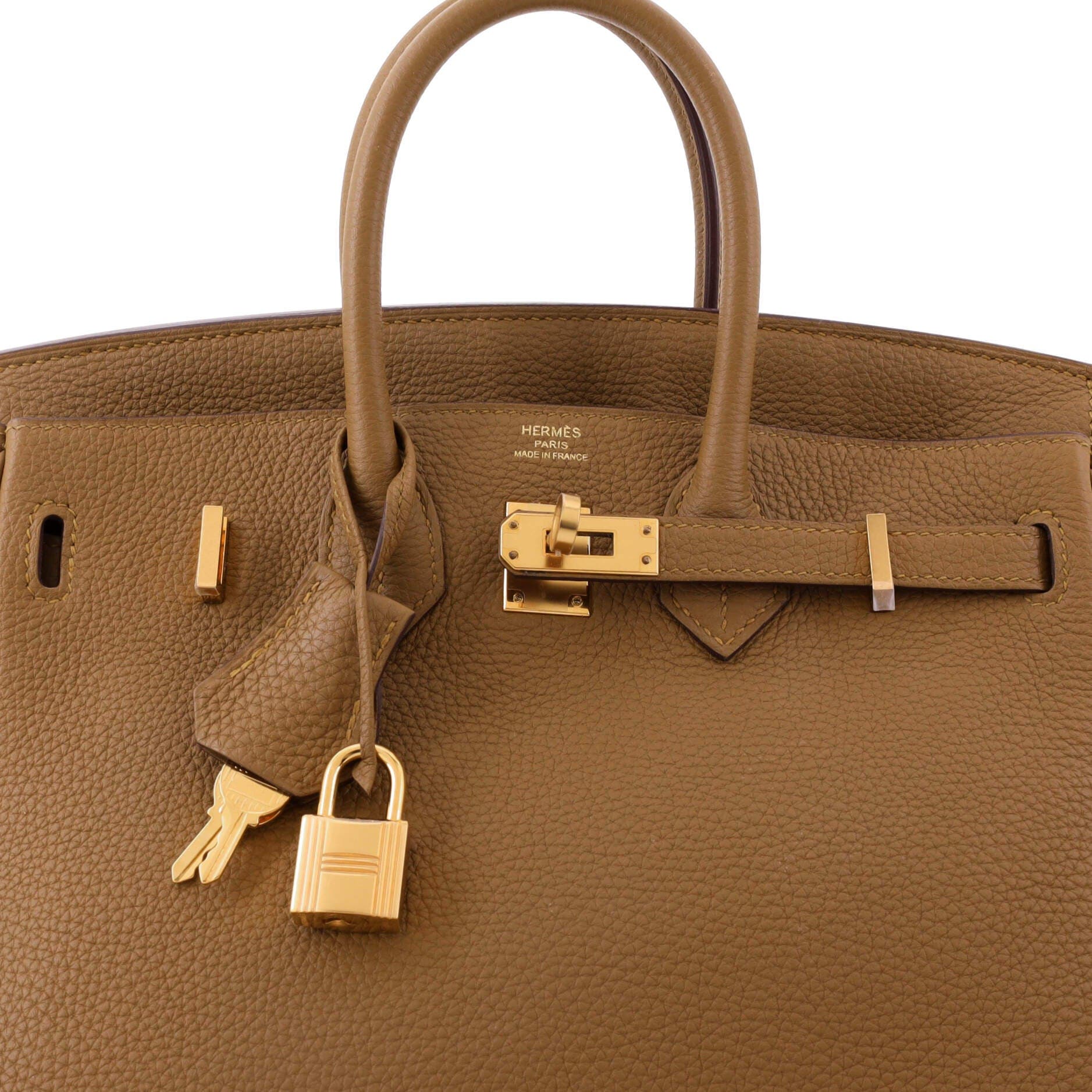 Pre-Owned Hermes Birkin Handbag Brown Togo with Gold Hardware 25, Alternate, color, Bronze Dore