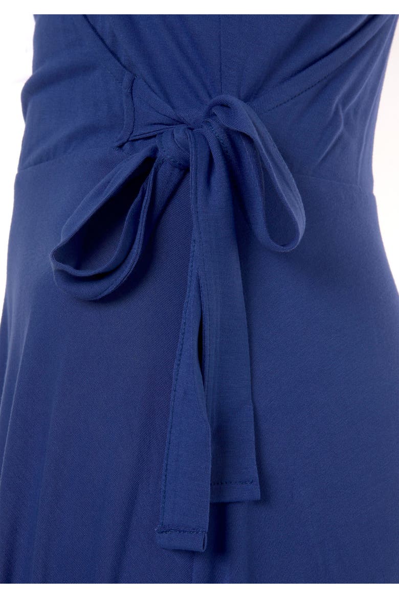 Sleeveless Wrap Look Dress, Alternate, color, blue