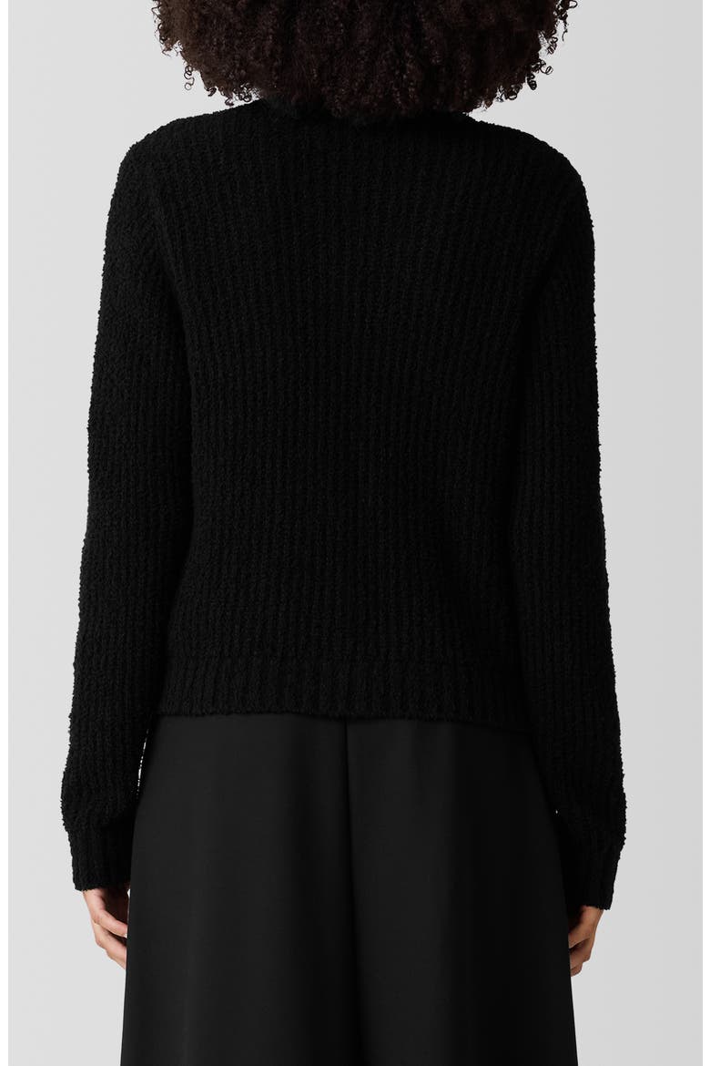 V-Neck Organic Cotton Blend Cardigan, Alternate, color, BLACK