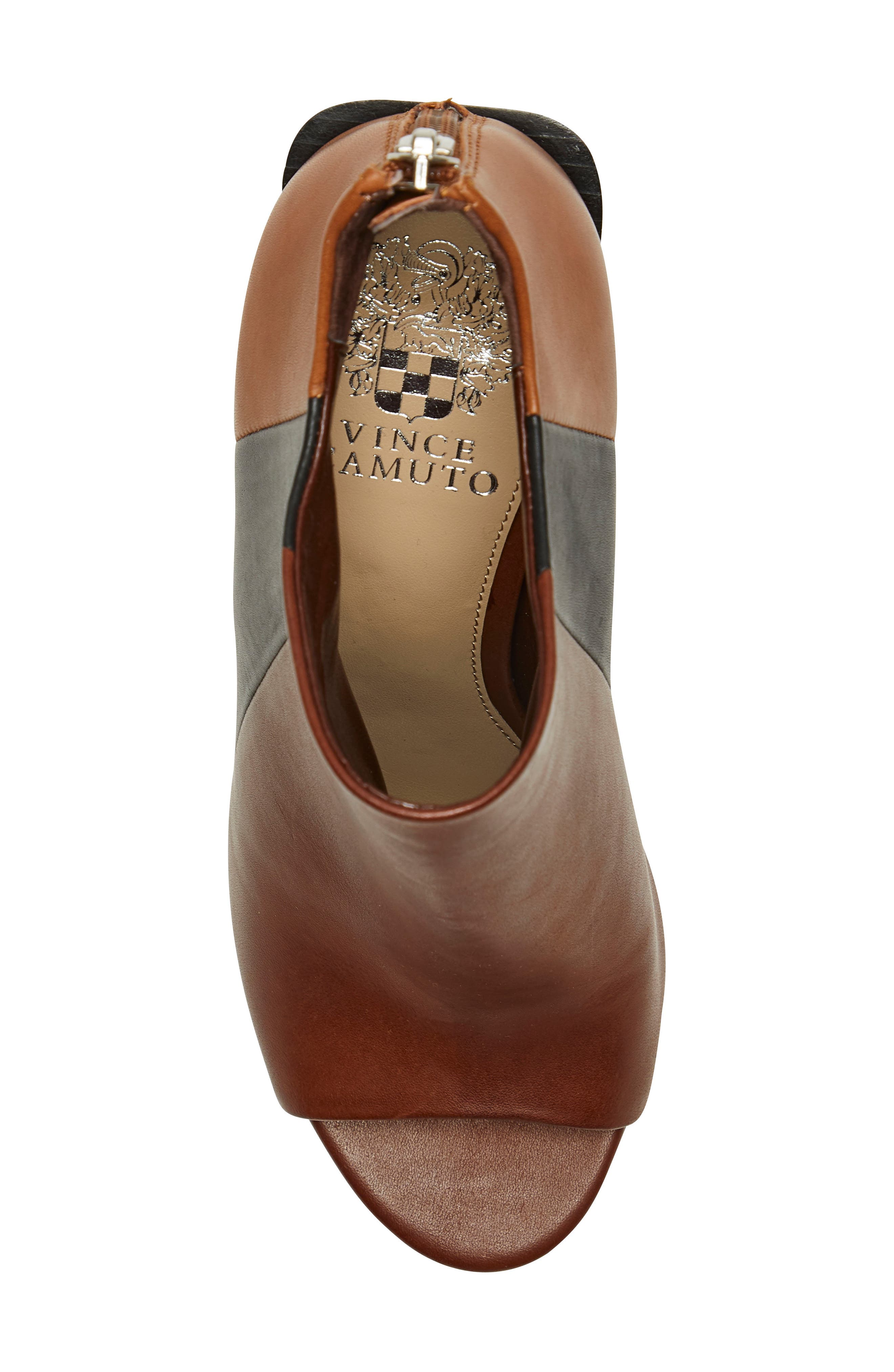 Artiziana Open Toe Bootie, Alternate, color, BROWN 01