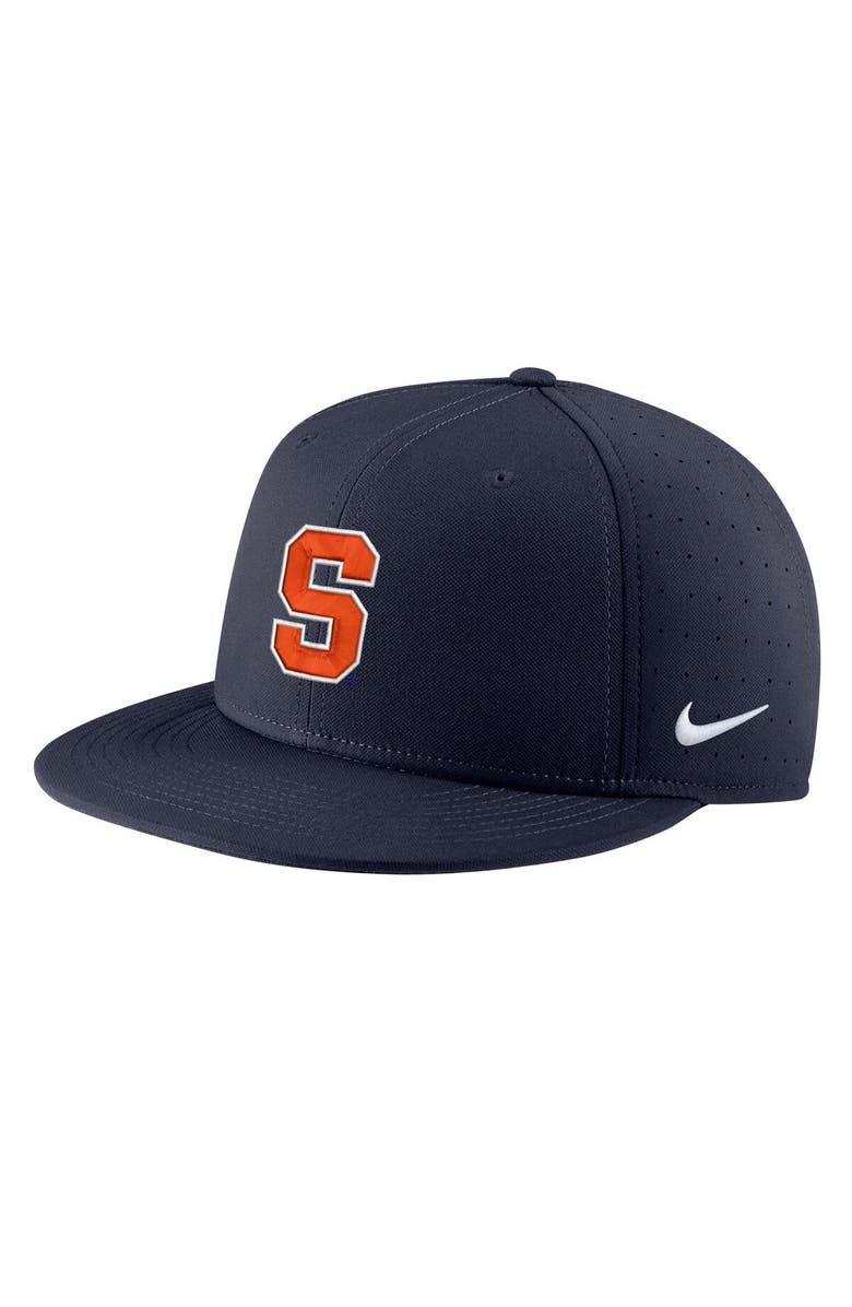 Nike Men's Nike Navy Syracuse Orange Aero True Baseball Performance Fitted Hat, Alternate, color, 
