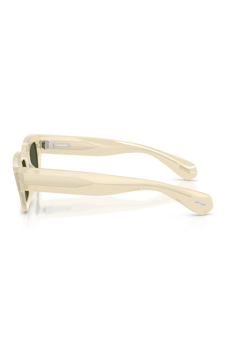 50mm Jil Sander Edition 6 Rectangular Sunglasses, Alternate, color, BUTTERSCOTCH