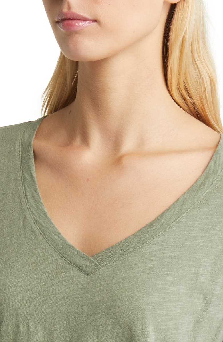 Caslon<sup>®</sup> Drop Shoulder V-Neck T-Shirt, Alternate, color, 