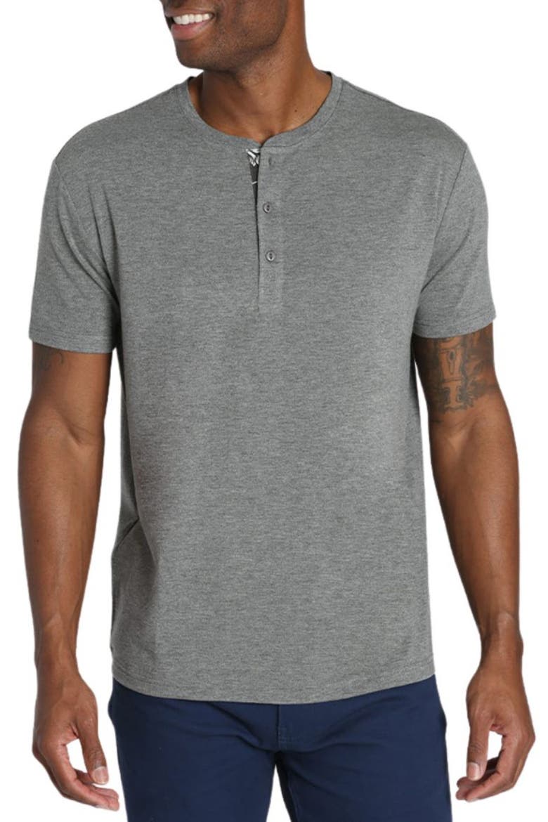 Henley T-Shirt, Main, color, CHARCOAL
