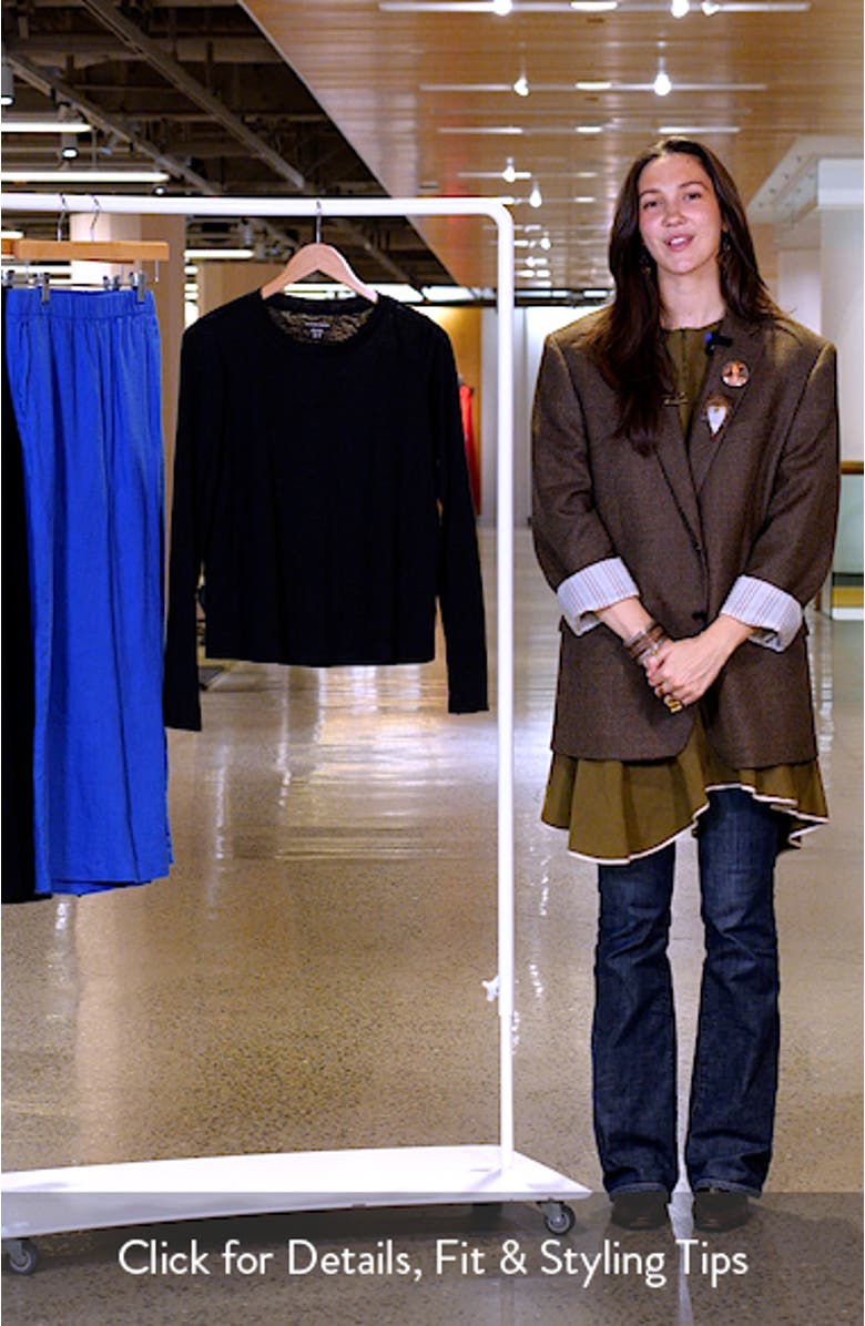 Long Sleeve Organic Linen T-Shirt, sales video thumbnail