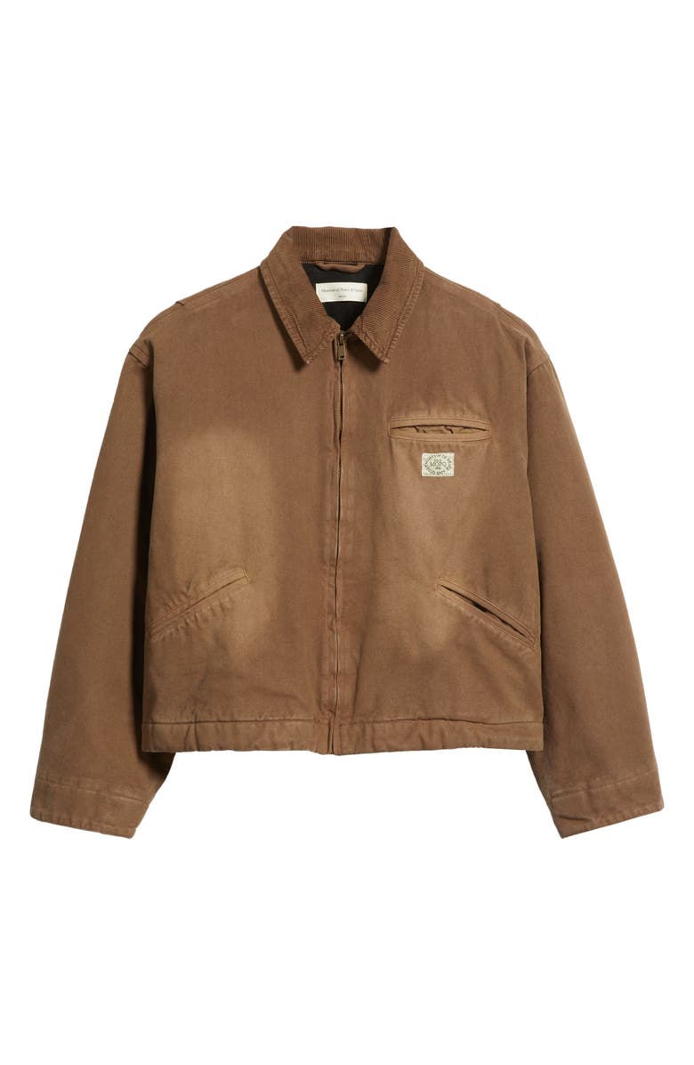 Museum of Peace & Quiet Wordmark Cotton Canvas Work Jacket, Main, color, Brown