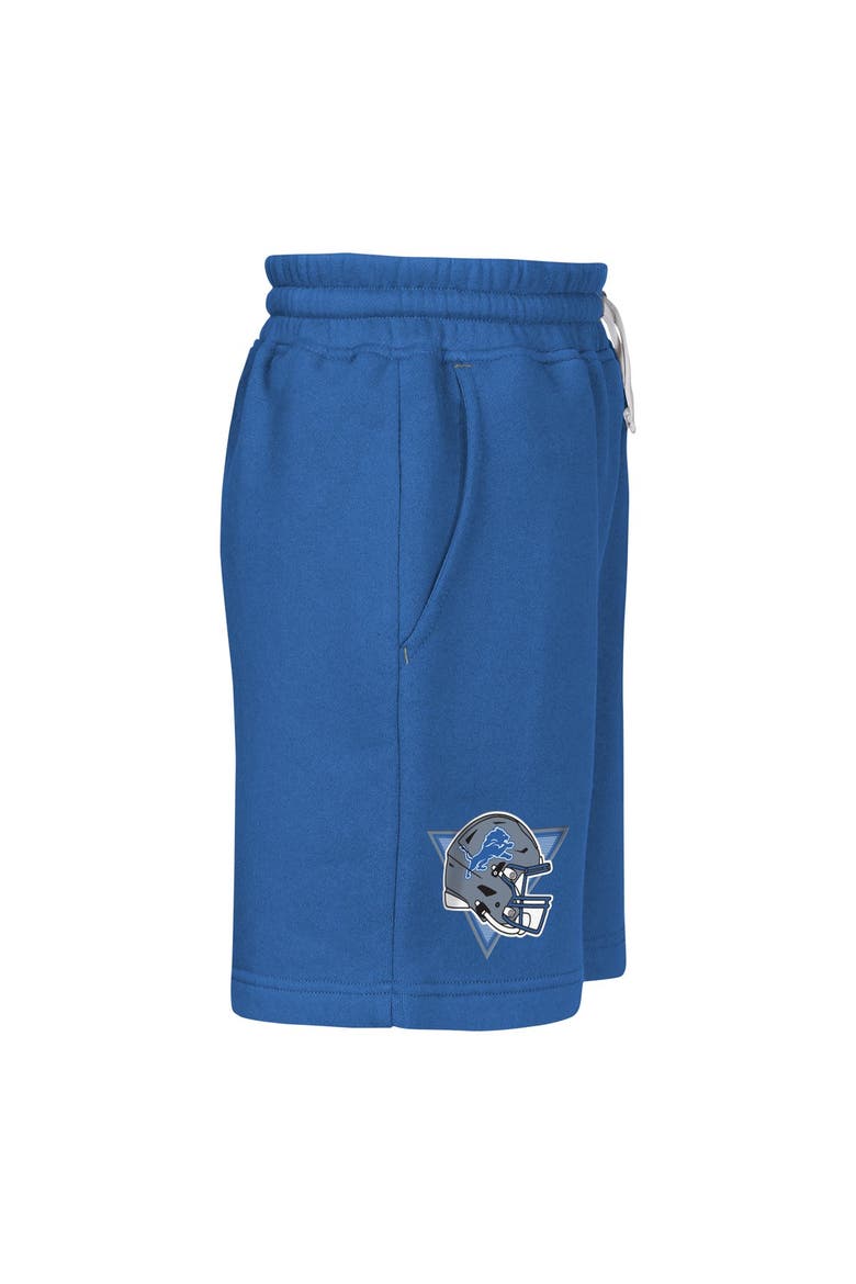 Youth Outerstuff  Blue Detroit Lions Audible Fleece Shorts, Alternate, color, Blue