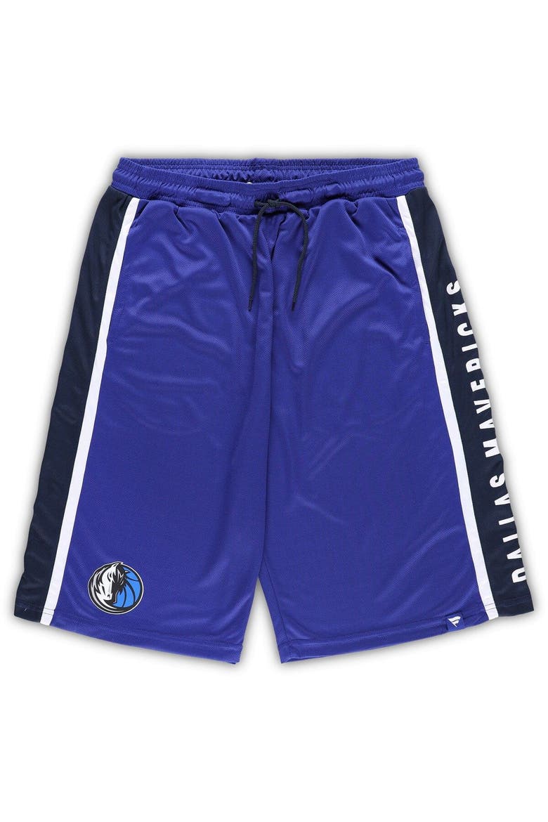 Men's Fanatics Branded Blue Dallas Mavericks Big & Tall Referee Iconic Mesh Shorts, Main, color, Blue