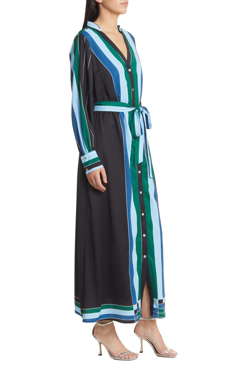 CIEBON Carmine Stripe Elbow Sleeve Shirtdress, Alternate, color, Navy Multi