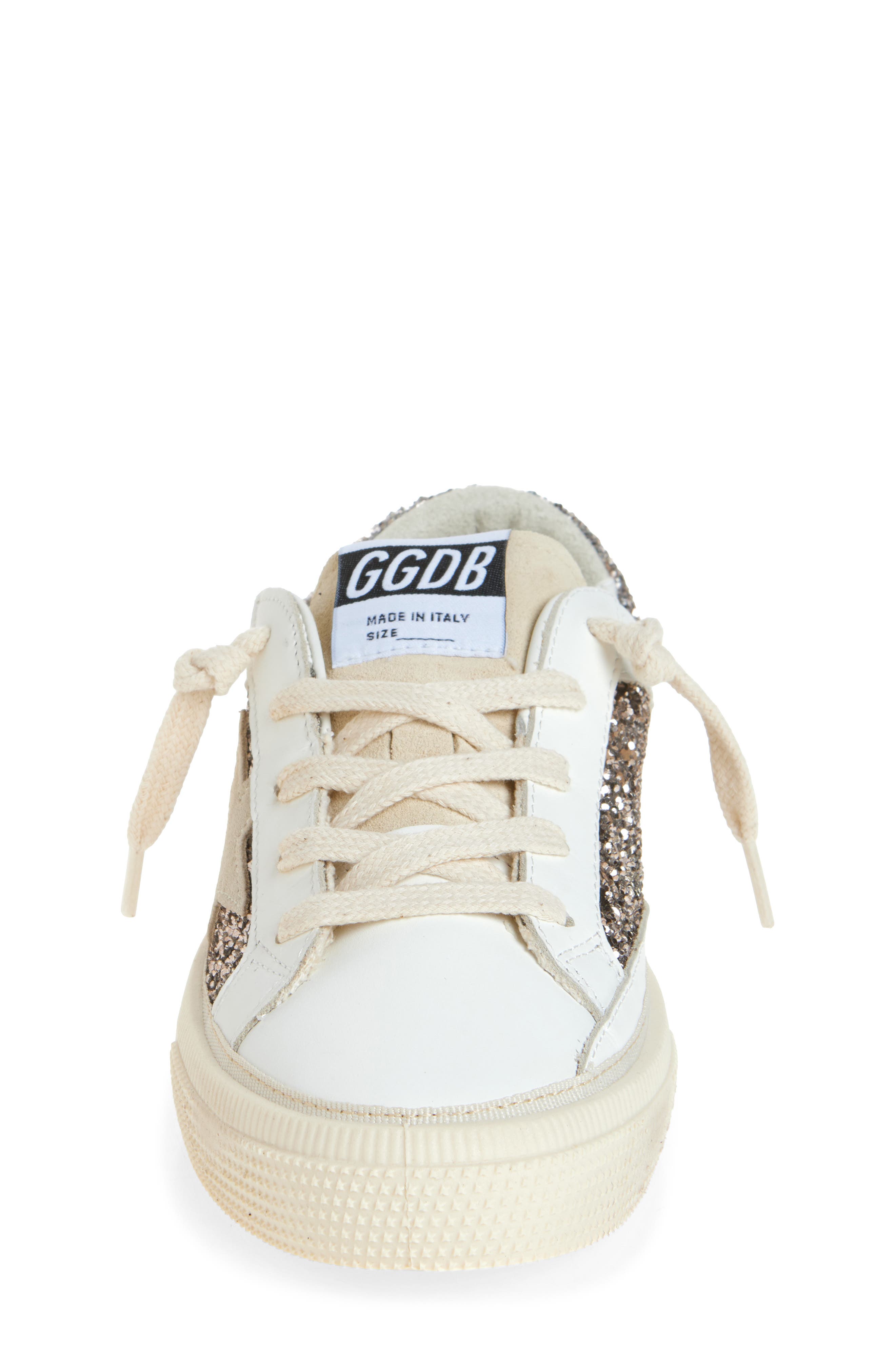 Golden Goose Kids' May Sneaker, Alternate, color, White/ Cinder/ Seed Pearl