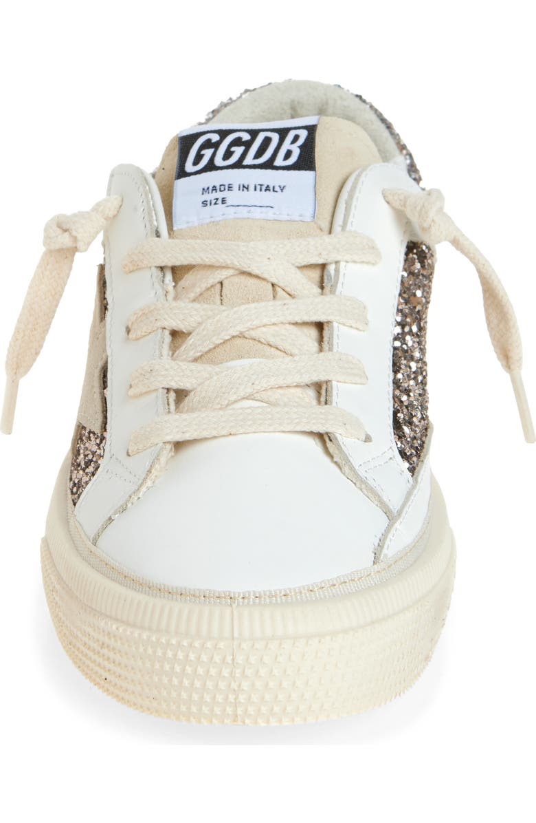 Golden Goose Kids' May Sneaker, Alternate, color, White/ Cinder/ Seed Pearl