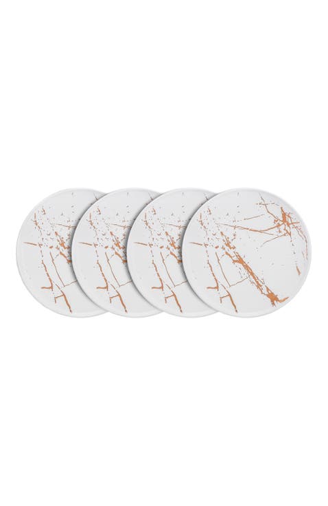Zora Porcelain 4-Piece Salad Plate Set