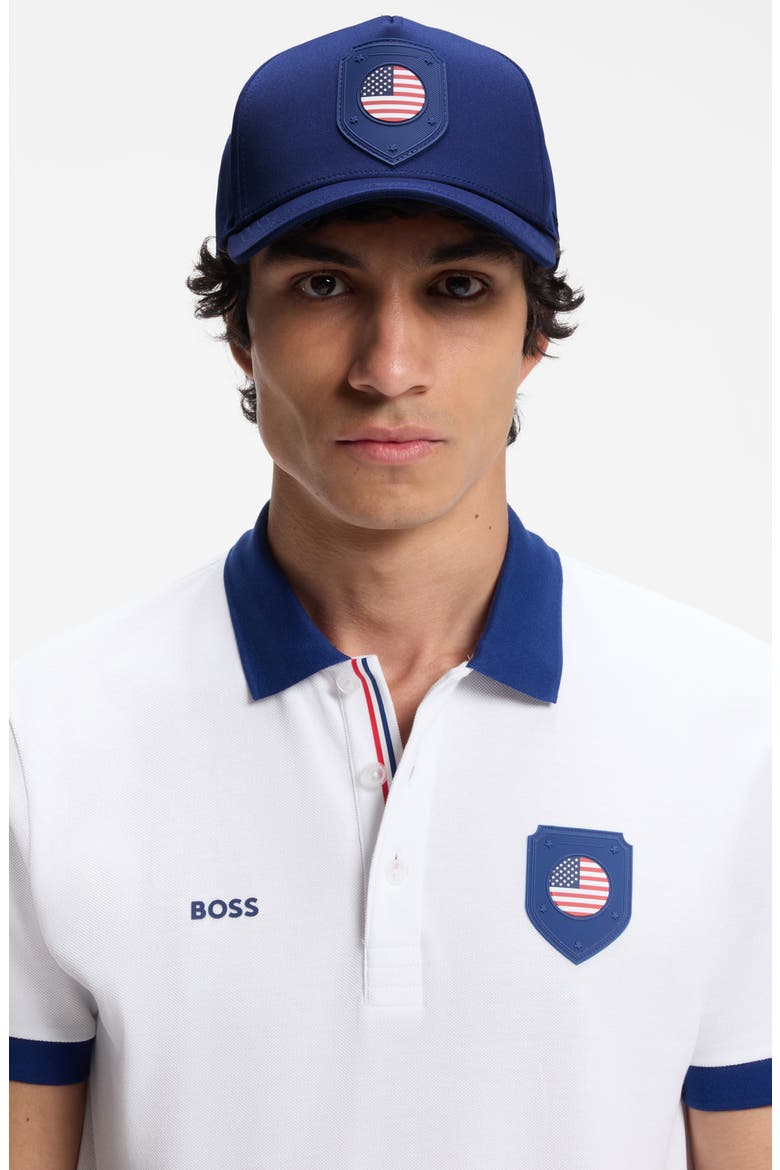 Poulin Lux Flag Patch Adjustable Baseball Cap, Alternate, color, USA