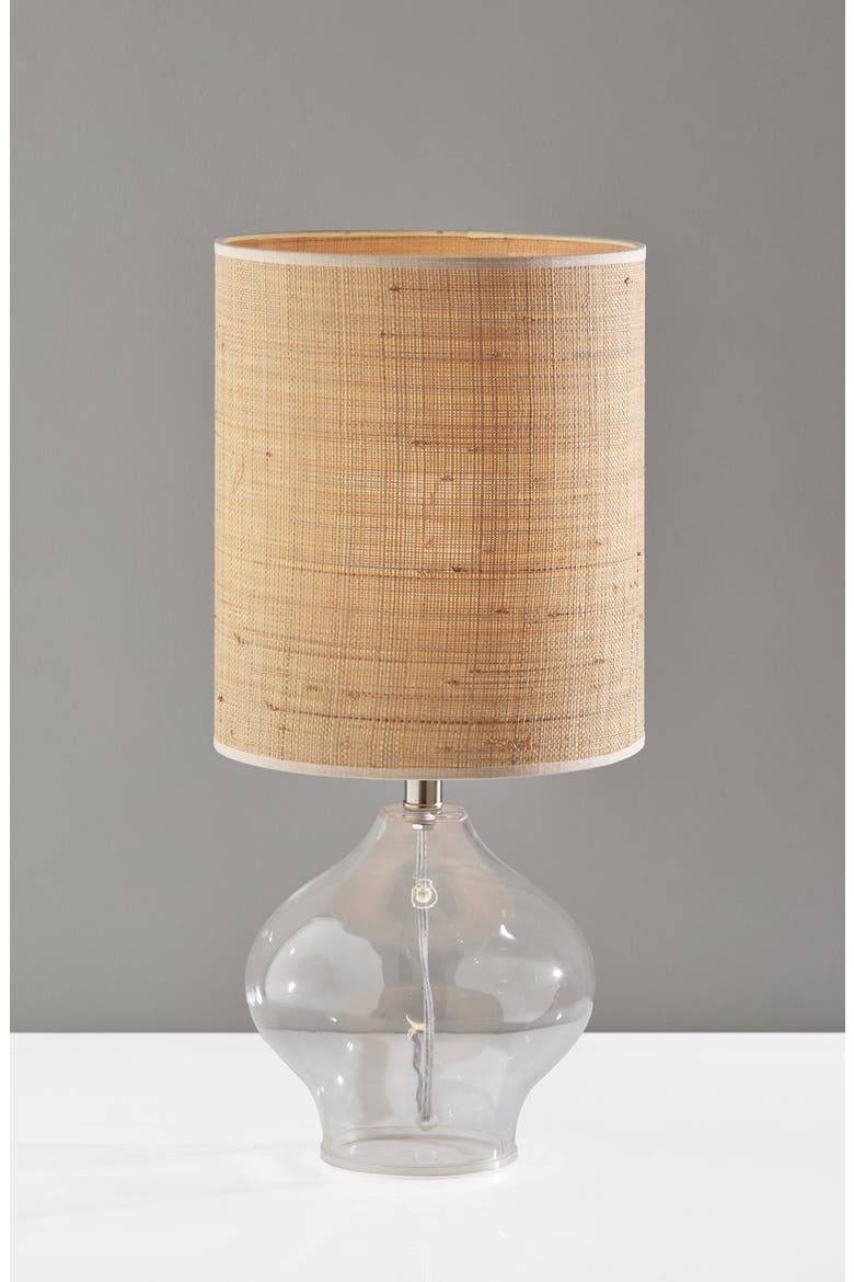 Emma Table Lamp, Alternate, color, CLEAR GLASS / STEEL NECK
