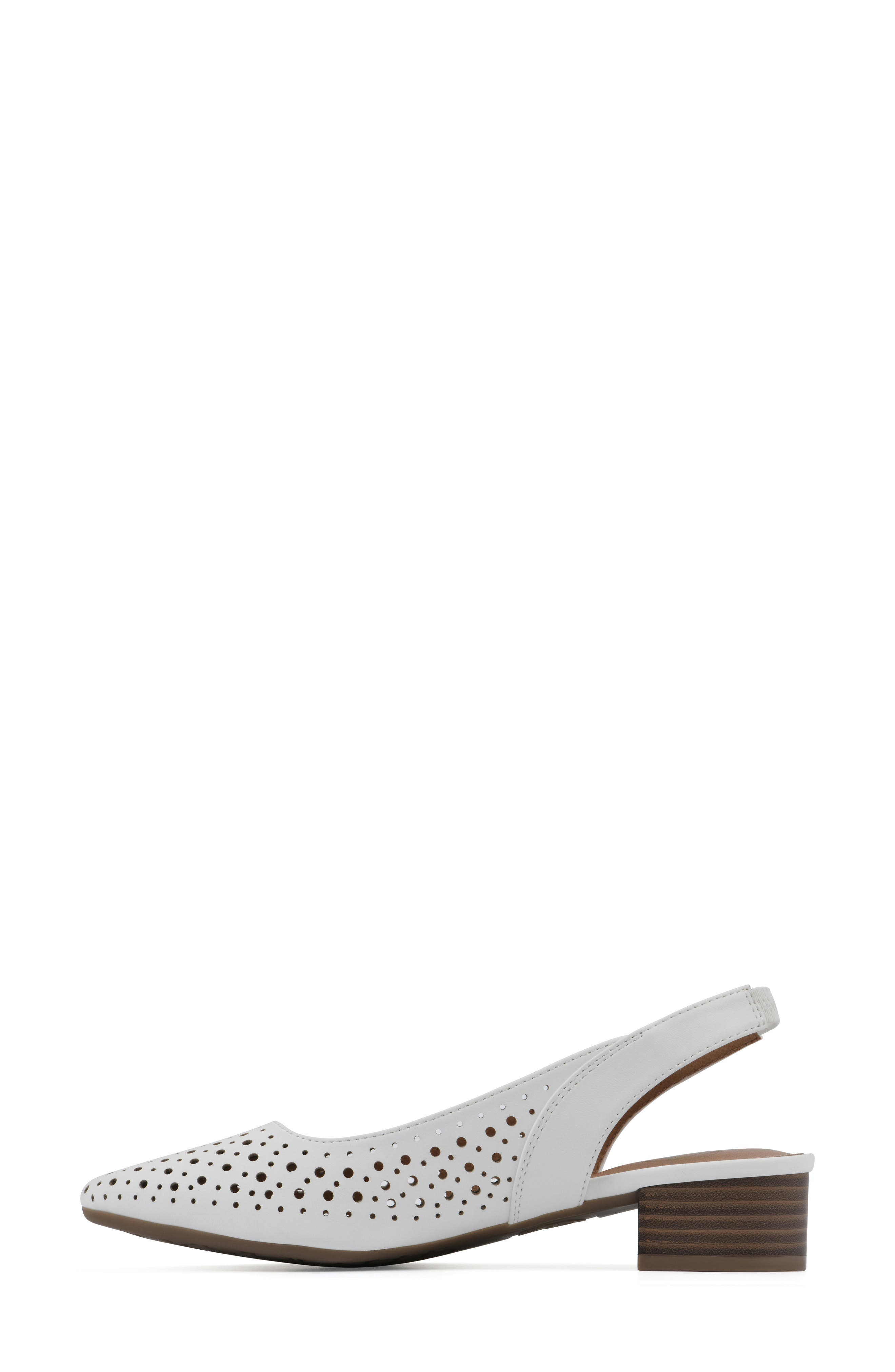 White Mountain Footwear Boronic Slingback Pump, Alternate, color, White/ Smooth