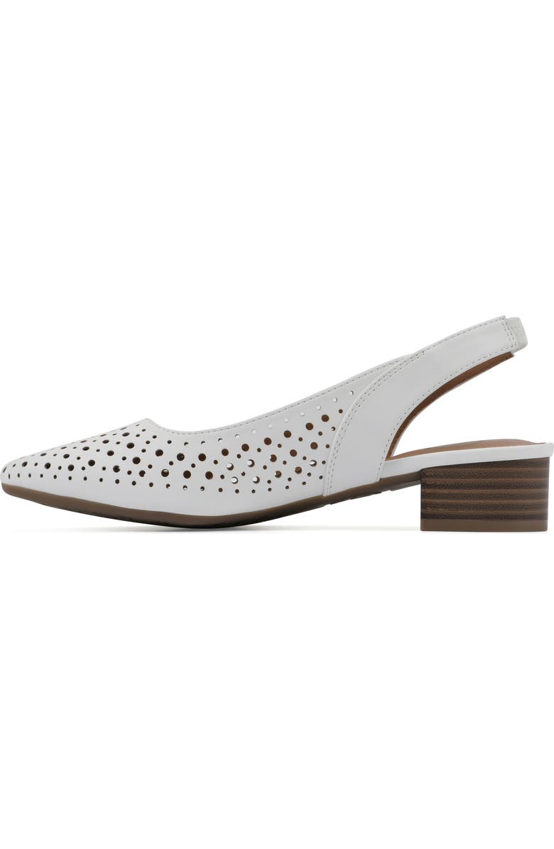 White Mountain Footwear Boronic Slingback Pump, Alternate, color, White/ Smooth