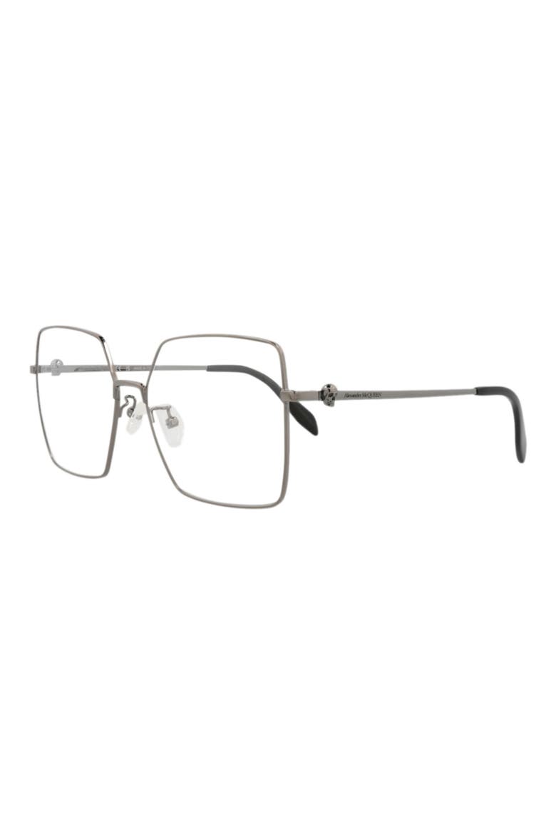 57mm Square Optical Glasses, Alternate, color, RUTHENIUM TRANSPARENT