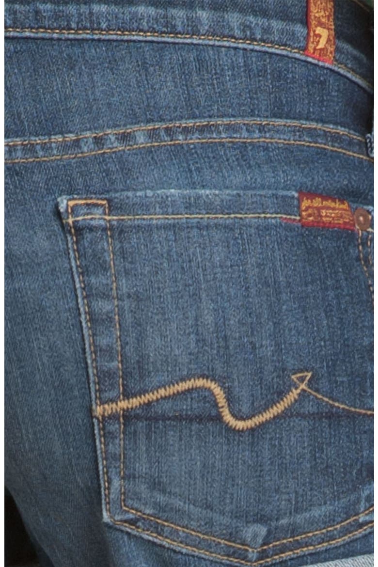 7 For All Mankind® Roll Cuff Denim Shorts, Alternate, color, NOUVEAU NEW YORK DARK