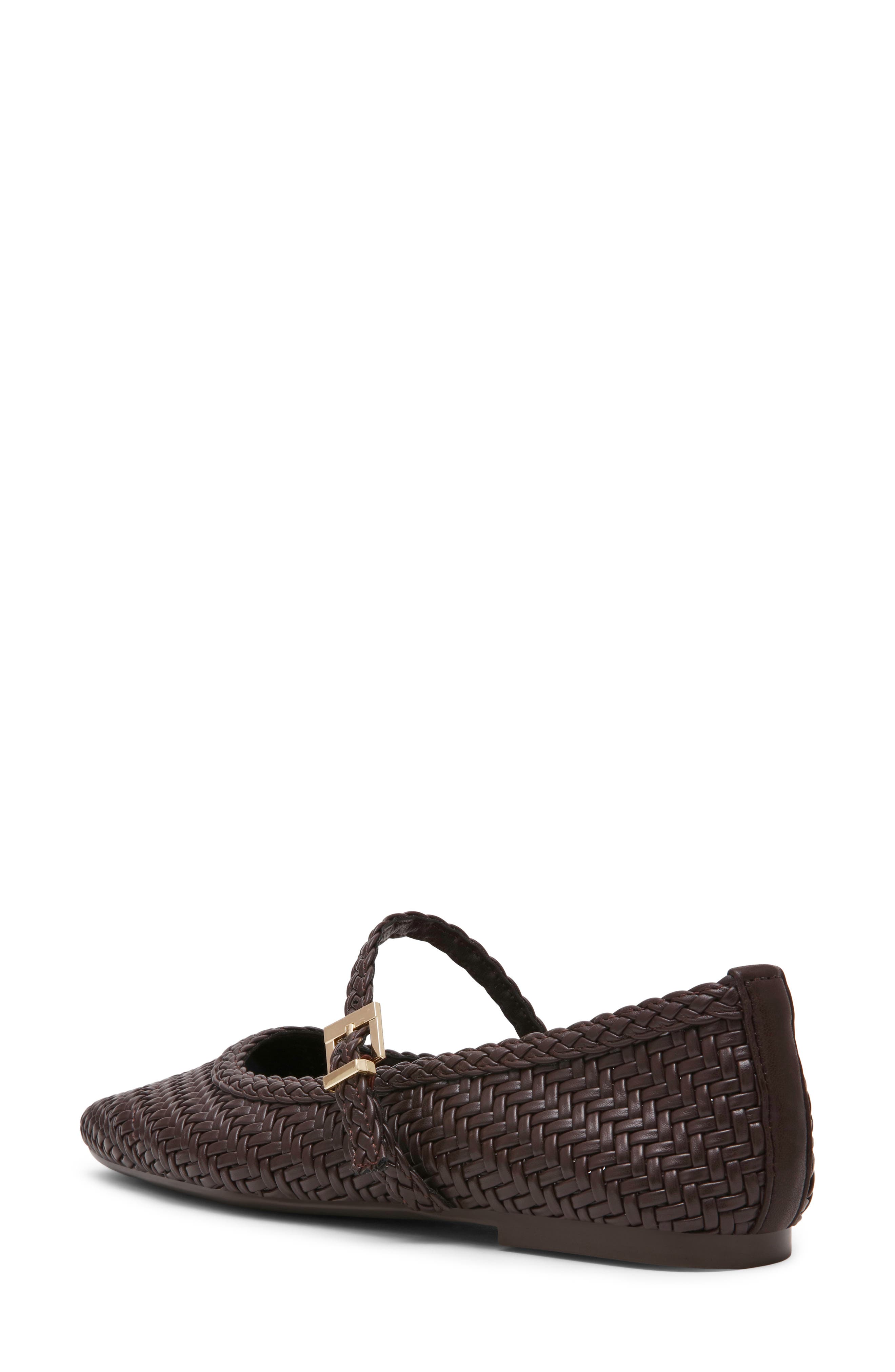 Fabesian Mary Jane Flat, Alternate, color, BROWN