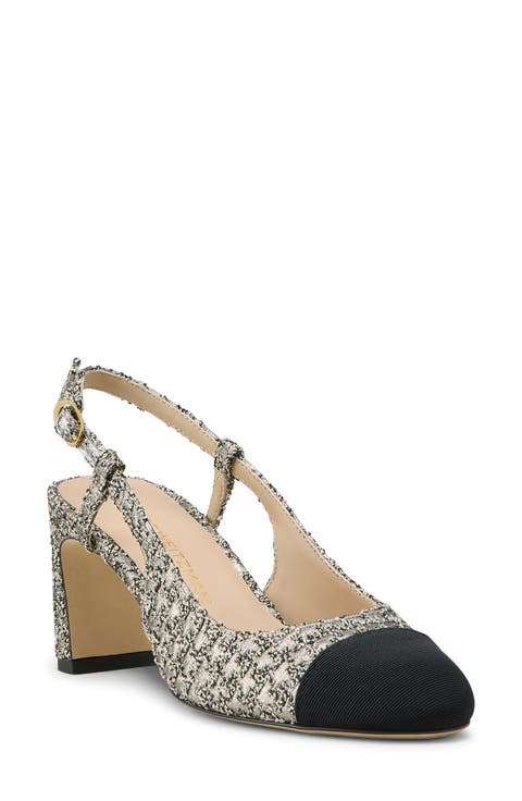 Babette Cap Toe Slingback Pump (Women)